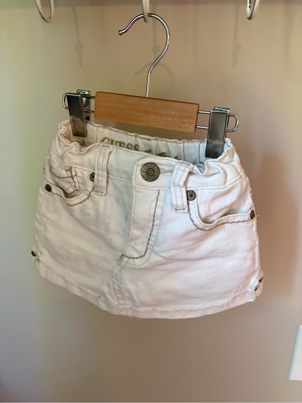 Guess White Girls Denim Skirt